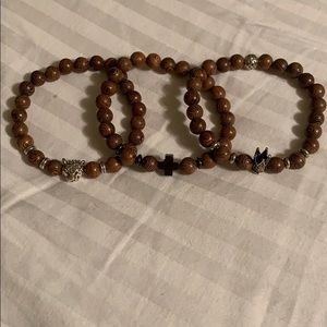 Wood bead bracelets